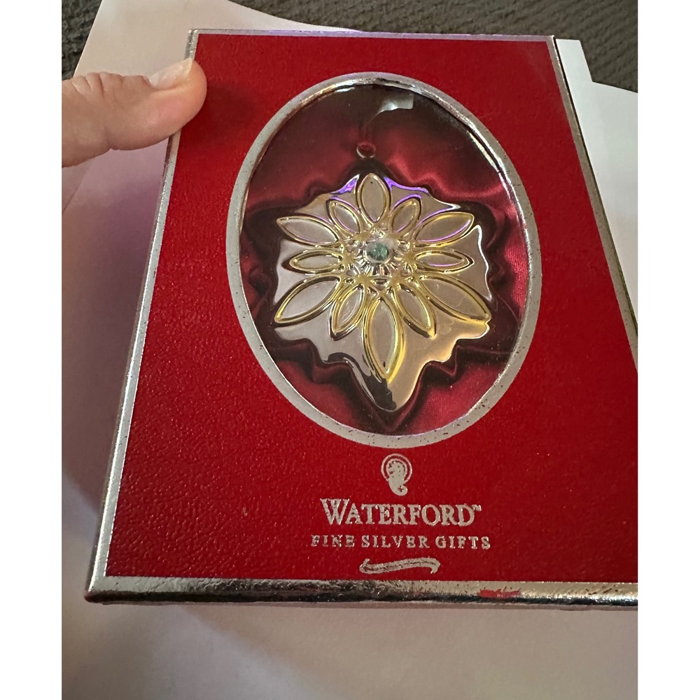 Waterford Fine Silver Gifts Celtic Snowflake Ornament Silver Gold Tone